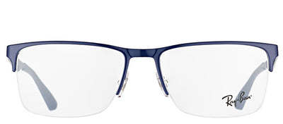 Ray-Ban RX 6335 2947 Rectangle Metal Blue Eyeglasses with Demo Lens
