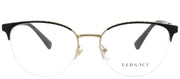 Versace VE 1247 1252 Round Metal Black Eyeglasses with Demo Lens