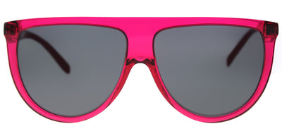 Celine Thin Shadow CL 41435 QJK Round Plastic Pink Sunglasses with Blue Lens