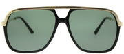 Gucci GG 0200S 001 Fashion Metal Black Sunglasses with Green Lens