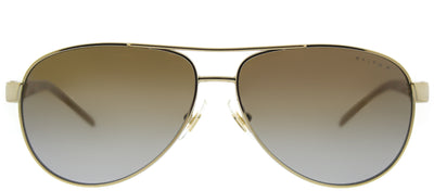 Ralph by Ralph Lauren RA 4004 101/T5 Aviator Metal Gold Sunglasses with Brown Gradient Polarized Lens