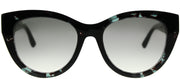 Jimmy Choo JC Chana 676 Cat-Eye Plastic Green Sunglasses with Silver Mirror Lens