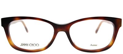 Jimmy Choo JC 193 XLT Rectangle Plastic Tortoise/ Havana Eyeglasses with Demo Lens