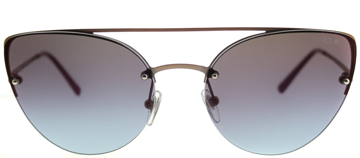 Vogue VO 4074S 5075H7 Cat-Eye Metal Gold Sunglasses with Pink Gradient Mirror Lens