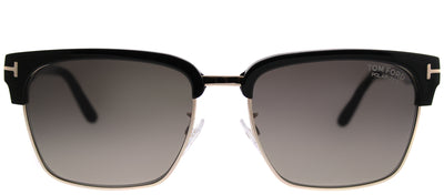 Tom Ford TF 367 01D Square Metal Black Sunglasses with Grey Polarized Lens