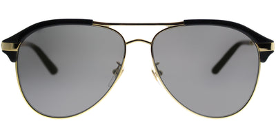 Gucci GG 0288SA 005 Aviator Acetate Blue Sunglasses with Silver Mirror Lens
