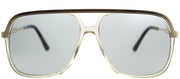 Gucci GG 0200S 005 Fashion Metal Clear Sunglasses with Light Blue Lens