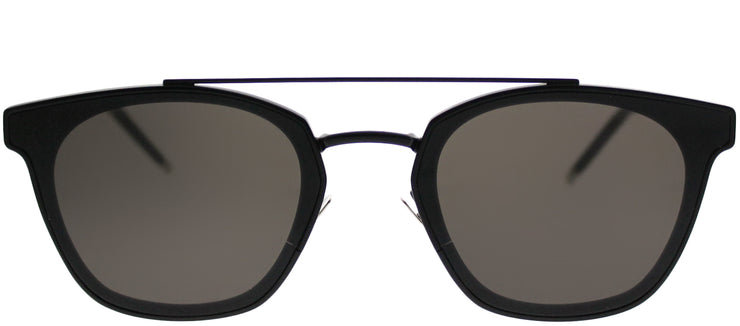 Saint Laurent SL 28Metal 001 Rectangle Metal Black Sunglasses with Grey Lens