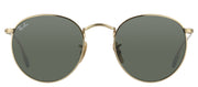 Ray-Ban RB 3447 001 Round Metal Gold Sunglasses with Green Lens