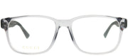 Gucci GG 0011O 007 Square Acetate Grey Eyeglasses with Demo Lens