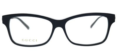 Gucci GG 0657O 001 Rectangle Acetate Black Eyeglasses with Demo Lens