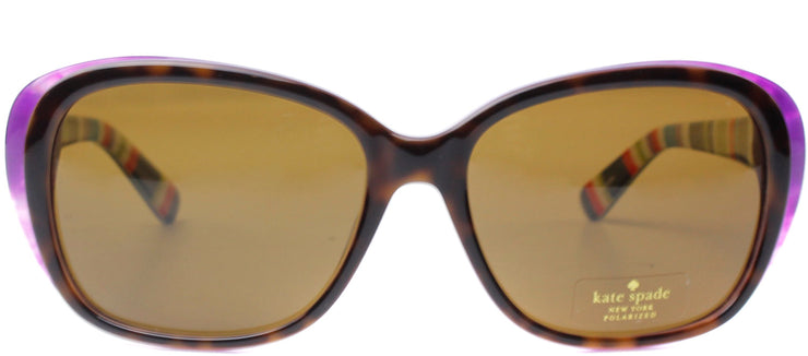 Kate Spade KS HildeP X72P Fashion Plastic Tortoise/ Havana Sunglasses with Brown Polarized Lens