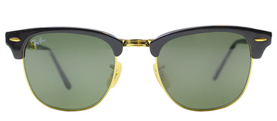Ray-Ban RB 2176 901 Clubmaster Plastic Black Sunglasses with Green Lens