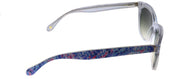 Lilly Pulitzer LP Miraval CR Rectangle Plastic Clear Sunglasses with Blue Mirror Lens