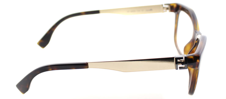 Fendi FF 0050 PGM Rectangle Plastic Brown Eyeglasses with Demo Lens
