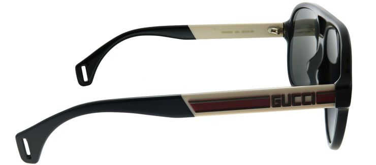 Gucci Seasonal Icon GG 0463S 002 Aviator Acetate Black Sunglasses with Grey Polarized Lens