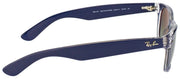 Ray-Ban New Wayfarer RB 2132 605371 Wayfarer Plastic Blue Sunglasses with Grey Gradient Lens