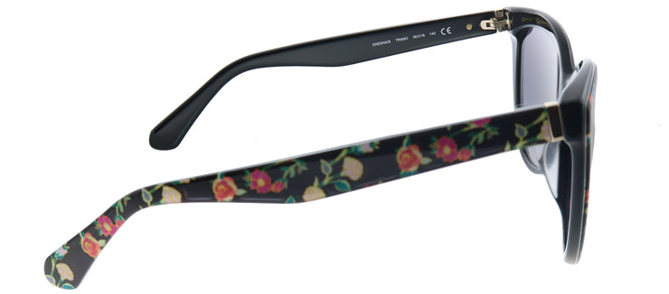 Kate Spade KS Daesha 7RM Cat-Eye Plastic Black Sunglasses with Grey Gradient Lens