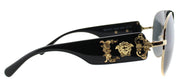 Versace VE 2150Q 100287 Baroque Aviator Metal Gold Sunglasses with Grey Lens