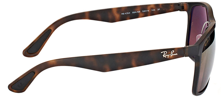 Ray-Ban RB 4264 894/6B Square Plastic Tortoise/ Havana Sunglasses with Brown Flash Polarized Chromance Lens