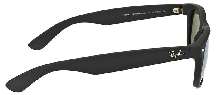 Ray-Ban RB 2132 622/30 Wayfarer Plastic Black Sunglasses with Silver Mirror Lens