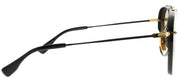 Dita Decade-Two DT DRX-2082-B-BLK-GLD Aviator Metal Black Sunglasses with Dark Brown Gradient AR Lens