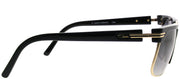 Cazal Cazal 9072 001SG Rectangle Plastic Black Sunglasses with Grey Gradient Lens