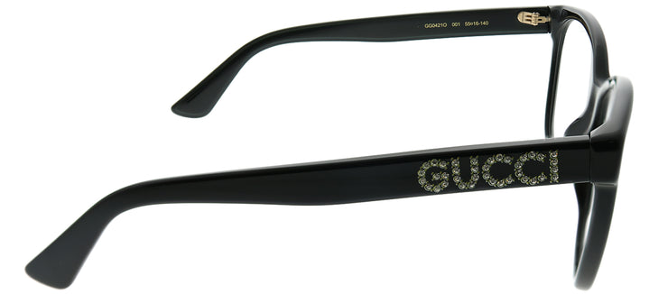 Gucci GG 0421O 001 Square Acetate Black Eyeglasses with Demo Lens